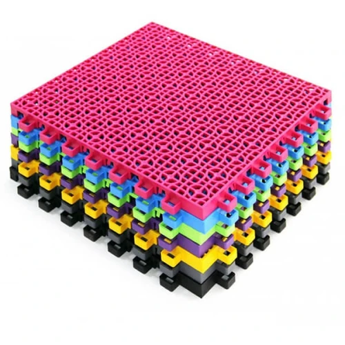 Модульное дренажное ПВХ-покрытие Клевер-Спорт 335x335x20 мм