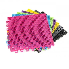 Модульное дренажное ПВХ-покрытие Клевер-Спорт 335x335x20 мм