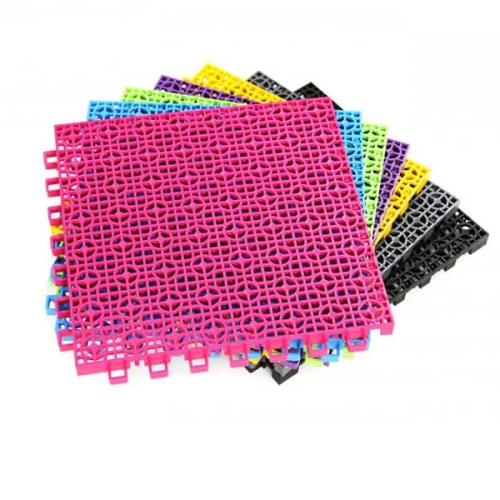 Модульное дренажное ПВХ-покрытие Клевер-Спорт 335x335x20 мм