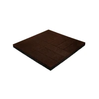 Плитка резиновая паркет 500х500х30 мм коричневая
