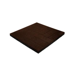 Плитка резиновая паркет 500х500х30 мм коричневая