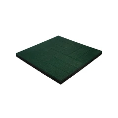 Плитка резиновая с пуансоном паркет 500х500х30 мм зелёная