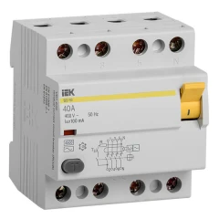 УЗО IEK ВД1-63 4P 40А 100мА класс AC