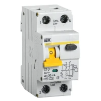Дифференциальный автоматический выключатель IEK АВДТ32 С10 2P 10А 30мА класс A