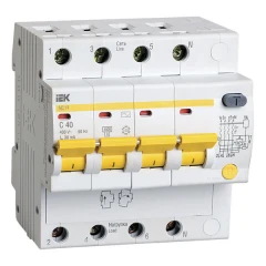 Дифференциальный автоматический выключатель IEK АД14 4P 40А 30мА класс AС