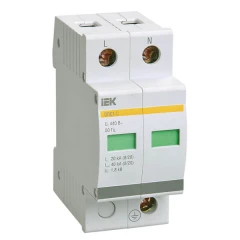 Ограничитель импульсных перенапряжений IEK ОПС1-D 2P 5кА класс D