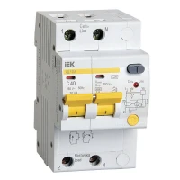 Дифференциальный автоматический выключатель IEK АД12М 2P 40А 30мА класс A