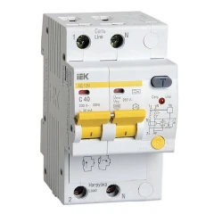 Дифференциальный автоматический выключатель IEK АД12М 2P 40А 30мА класс A