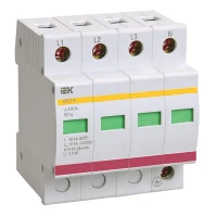 Ограничитель импульсных перенапряжений IEK ОПС1-B 4P 30кА класс B