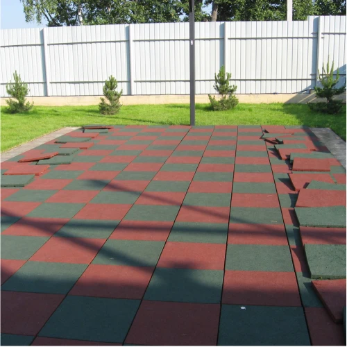 Плитка резиновая с пуансоном 500х500х30 мм зелёная