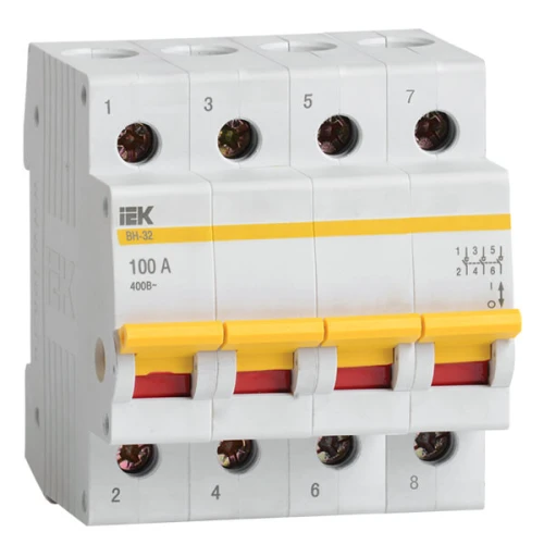 Выключатель нагрузки IEK ВН-32 4P 100А IP20