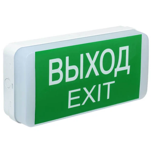 Светодиодный светильник IEK 5W аварийный Выход-Exit 3ч зеленый/белый