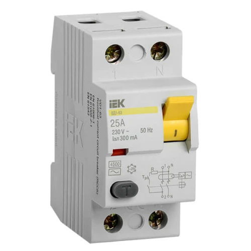 УЗО IEK ВД1-63 2P 25А 300мА класс AC