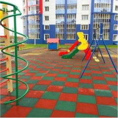 Плитка резиновая 500х500х16 мм зелёная