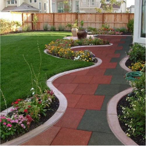 Плитка резиновая 500х500х16 мм зелёная