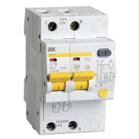 Дифференциальный автоматический выключатель IEK АД12 2P 10А 30мА класс AC