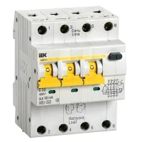 Дифференциальный автоматический выключатель IEK АВДТ34 С32 4P 32А 30мА класс A