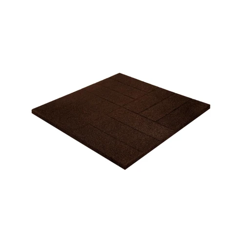 Плитка резиновая паркет 500х500х16 мм коричневая