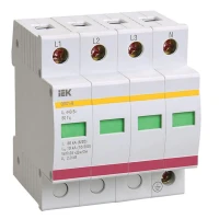 Ограничитель импульсных перенапряжений IEK ОПС1-C 4P 20кА класс C