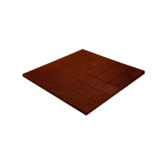 Плитка резиновая паркет 500х500х16 мм терракотовая