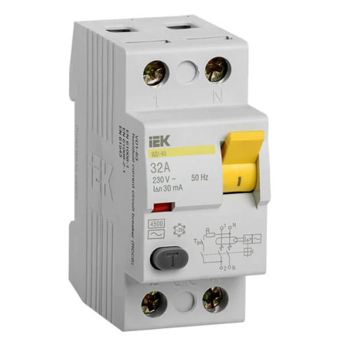 УЗО IEK ВД1-63 2P 32А 30мА класс AC