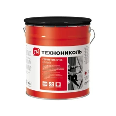 Герметик бутил-каучуковый Технониколь №45 (белый), ведро 16 кг