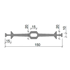 Профильное уплотнение Аквастоп ПВХ тип СВГ-150