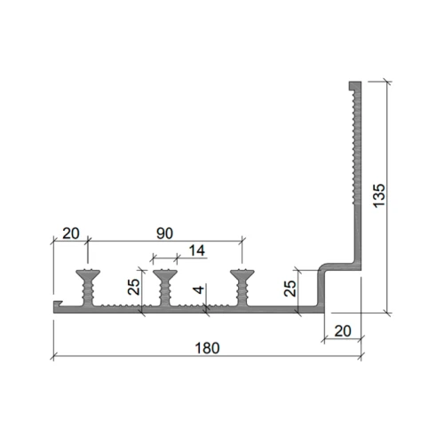Гидрошпонка Аквастоп ПВХ ДОС-УГЛ-180/20-3/25