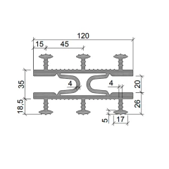 Гидрошпонка Аквастоп ПВХ ТАРАКАН-120