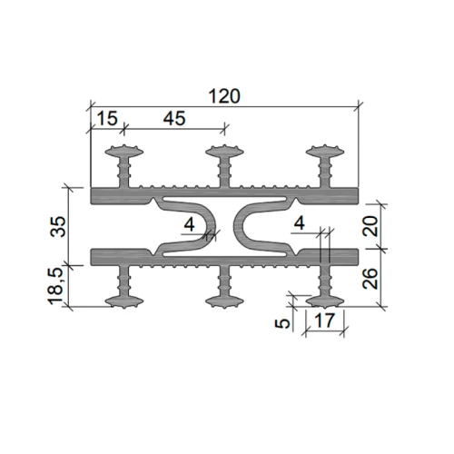 Гидрошпонка Аквастоп ПВХ ТАРАКАН-120