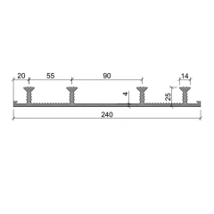 Гидрошпонка Аквастоп ПВХ ХО-240-4/25