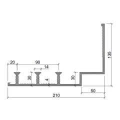 Гидрошпонка Аквастоп ПВХ ДОС-УГЛ-210/50-3/30