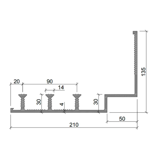 Гидрошпонка Аквастоп ПВХ ДОС-УГЛ-210/50-3/30