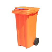Евроконтейнер для мусора 120 л оранжевый