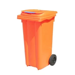 Евроконтейнер для мусора 120 л оранжевый