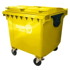 Евроконтейнер для мусора 1100 л жёлтый