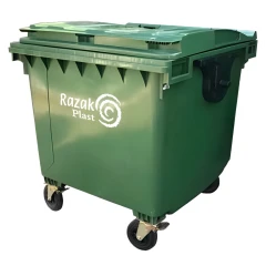 Евроконтейнер для мусора 1100 л зелёный