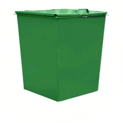 Контейнер металлический для мусора 750 л без колес, с крышкой