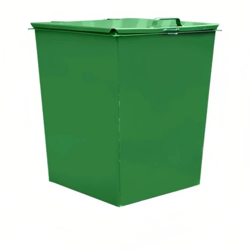 Контейнер металлический для мусора 750 л без колес, с крышкой