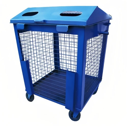 Контейнер металлический для мусора 1100 л сетчатый для раздельного сбора отходов