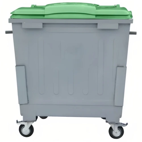 Контейнер металлический для мусора 1100 л с пластиковой крышкой