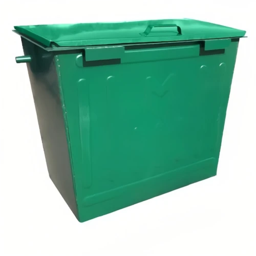 Контейнер металлический для мусора 800 л без колес, с крышкой