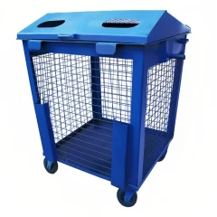 Контейнер металлический для мусора 800 л сетчатый для раздельного сбора отходов