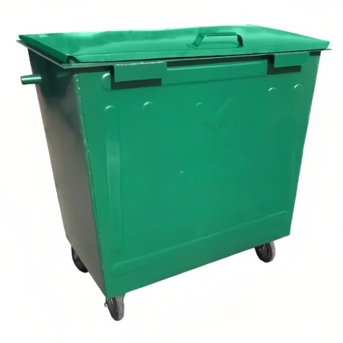 Контейнер металлический для мусора 800 л на колесах, с крышкой