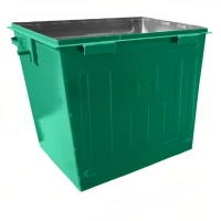 Контейнер металлический для мусора 800 л без колес, без крышки