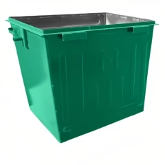 Контейнер металлический для мусора 800 л без колес, без крышки