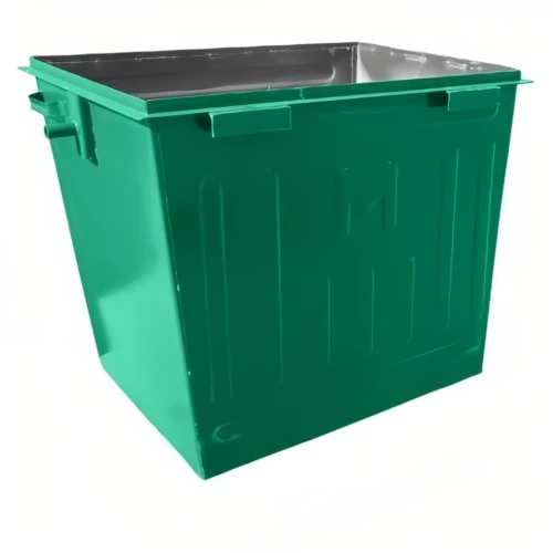 Контейнер металлический для мусора 800 л без колес, без крышки