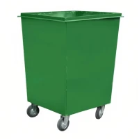 Контейнер металлический для мусора 750 л на колесах, без крышки