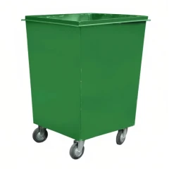 Контейнер металлический для мусора 750 л на колесах, без крышки