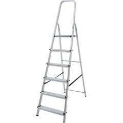 Стремянка алюминиевая Новая Высота NV 1110, 1х6 ступень 80 мм